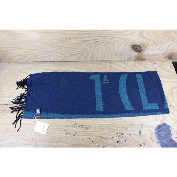 New Alviero Martini 1a Classe Scarf Sciarpa Logo Teal Blue Italy - Picture 2 of 8